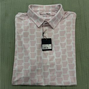 Mizzen+Main Men's Maroon red Arkansas Shirt